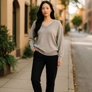 J Crew 100% cashmere new with tag v neck Gray Women's Sweater